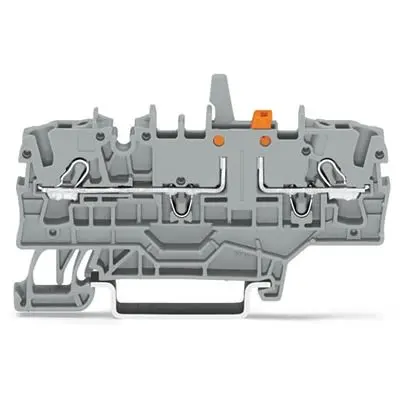 Produktfoto 1 von WAGO TOPJOB S Prüftrennklemmenblock 1 Grau, 2.5mm², 300V Einsteck-Anschluss IECEx/ATEX/CSA