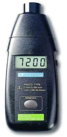Produktfoto 1 von RS PRO, ±0.05 % LCD Drehzahlmesser → 99999U/min, 5 U/min, DKD/DAkkS-kalibriert