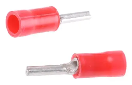 Produktfoto 1 von TE Connectivity Stiftkabelschuh, Serie PLASTI-GRIP Zinn, Rot Isoliert Polyvinylchlorid 22 AWG 16 AWG, Ø 1.8 mm