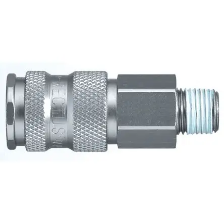 Produktfoto 1 von Legris Pneumatische Schnellsteckkupplung, Messing vernickelt 3/8 in Stecker/Buchse, 23mm
