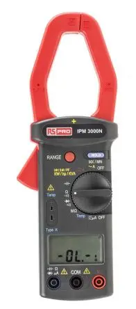 Produktfoto 1 von RS PRO IPM3000N Stromzange Klimatechnik-Strommesszange 1 kA 600 V ac, 600 V dc, 1 MΩ