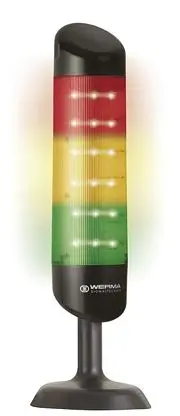 Produktfoto 1 von Werma 695 LED Signalturm Dauer-Tonsignalgeber 3-stufig Linse Klar 24V Dauer Basis 391 mm
