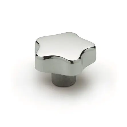 Produktfoto 1 von Elesa Knopf Natur M12 Aluminiumguss x 40 mm Nocken, mit Blindbohrung Ø 60 mm