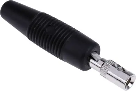 Produktfoto 1 von Hirschmann Test & Measurement 4 mm Stecker Schwarz Bananenstecker, Kontakt Nickel, 30 V ac, 60V dc 16A, Schraubanschluss