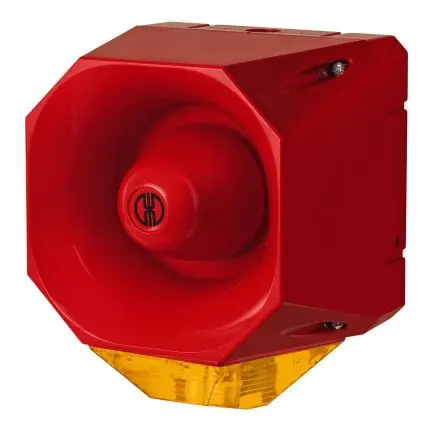 Produktfoto 1 von Werma 442 Xenon, Filament/Warnsummer-Licht Beacon-Sounder-Kombination 230V Rot, Gelb IP65 Wand / 92 dB 98 dB @ 1m