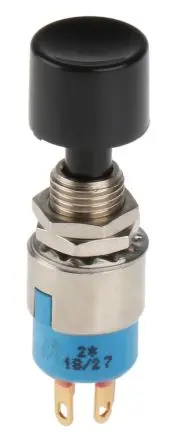 Produktfoto 1 von APEM 9000 Miniaturdruckschalter Tastend Panel Ø 6.5 mm, 1-poliger Umschalter / 100mA 30 V dc 250 V ac