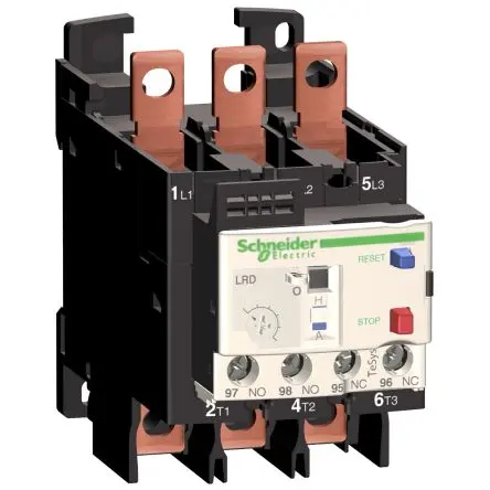 Produktfoto 1 von Schneider Electric TeSyS LR Thermisches Überlastrelais, / 37A, 50 A 1 Schließer/1 Öffner / 5A, 70 mm x 55mm