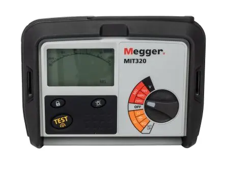 Produktfoto 1 von Megger MIT320 Isolationsprüfer 250 V, 1mA, 1000 V dc Isolations- & Durchgangsprüfgerät 999 MΩ CAT III,