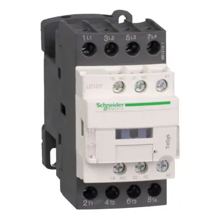 Produktfoto 1 von Schneider Electric TeSyS D Schütz 24V-Spule, 4-polig, 690V / 20 A 24V 1 Schließer/1 Öffner Widerstandsbelastung