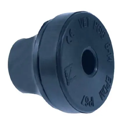 NEMIQ VET Kabeltülle 1.3 mm min. 5 mm, Typ Rund bis Ø 7 mm Loch ø 23 mm Ethylen-Propylen-Dien-Monomer-Kautschuk Schwarz