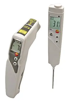 Produktfoto 1 von Testo 831 + 106 Kit Infrarot Thermometer, -30 °C 30:1, bis 400 °C, ±1.5°C, F, °C, ISO-kalibriert