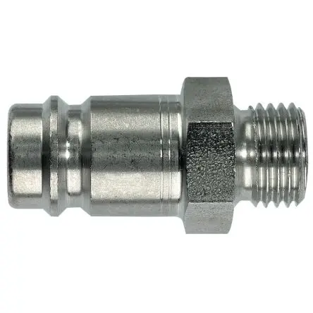 Legris Pneumatische Schnellsteckkupplung, Stahl, vernickelt 3/8 in Stecker, Einzelabschaltung