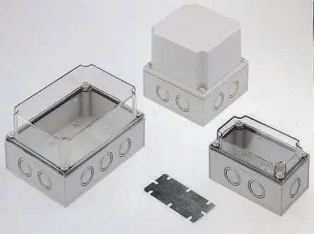 Produktfoto 1 von Fibox; Gehäuse; Polycarbonat; Grau; IK08 IP66, IP67 Breite 180 mm Höhe 255 mm Länge 63 mm