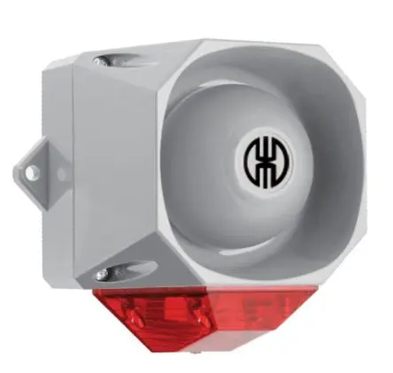 Produktfoto 1 von Werma 439 Xenon, Filament/Warnsummer-Licht Beacon-Sounder-Kombination 230V Rot IP65 Wand / 92 dB 98 dB @ 1m