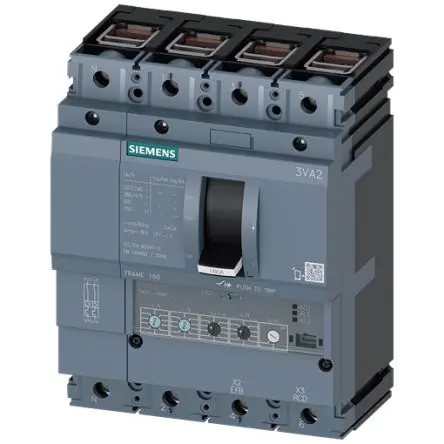 Produktfoto 1 von Siemens 3VA2 SENTRON Elektronischer Schutzschalter 690V 4, 25A 25 kA, L-Typ L. 86 mm x 140mm