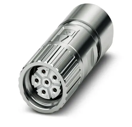 Produktfoto 1 von Phoenix Contact M23 PRO 2 mm M23 Rundsteckverbinder Buchse 6-polig Buchse 30A Kabel IP66, IP68, IP69K