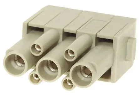 Produktfoto 1 von HARTING 0914 Modul für robusten Stromversorgungsstecker Buchse, 3-polig 40A, Kabel, Steckverbindermodul