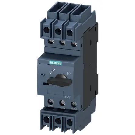 Produktfoto 1 von Siemens 3RV2 SIRIUS Elektronischer Schutzschalter 20V 3, 22A DIN-Hutschiene 4 kA, Typ A L. 97 mm x 45mm