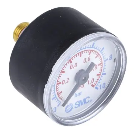 Produktfoto 1 von SMC Mit Gewinde K8 Manometer 40 mm 0 bar → 10 bar Kunststoff Gehäuse G 1/8