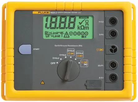 Produktfoto 1 von Fluke 1623 LCD Erdungsprüfer, bis 19.99 kΩ CAT 300V, ISO-kalibriert