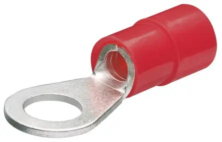 Produktfoto 1 von Knipex Ringkabelschuh, Isoliert 22 AWG, Nylon, Rot, 16 AWG max.AWG, innen ø 3 mm, M3