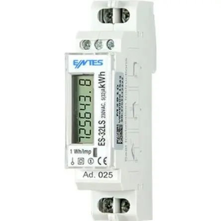 ENTES ES Energiemessgerät LCD Energiemessgerät / 1-phasig Impulsausgang