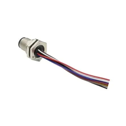 Amphenol Industrial M12A, 17-polig Sensor-Betätigungselementkabel, M12 Stecker / Freies Ende Nicht abgeschlossen, Länge