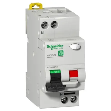 Produktfoto 1 von Schneider Electric Multi9 Multi9 FI/LS-Schalter (RCBO) 6A, 1-polig Typ C, Empfindlichkeit 30 mA