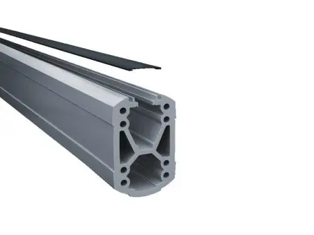 Produktfoto 1 von Rittal CP Gehäuseabschnitt B. 75mm H. 120 mm L. 2 m Aluminium für CP 120