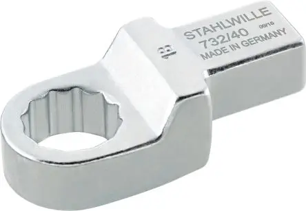 Produktfoto 1 von STAHLWILLE, 14 x 18 mm Rund Einsetzring-Schraubenschlüssel, Chrom, 19 mm
