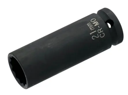 Produktfoto 1 von SAM 1/2 in, 19 mm Tiefschlag-Stecknuss Schlag-Steckschlüssel lang Stahl, 85 mm