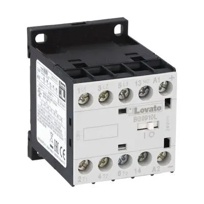 Produktfoto 1 von Lovato BG09 Schütz 48V-Spule, 3-polig, 440V / 9 A 4.5 kW 1 Schließer AC 1-Hilfskontakte