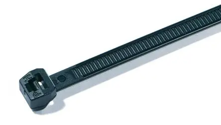 Produktfoto 1 von HellermannTyton T18ROS Polyamid 6.6 (PA66) Kabelbinder lösbar 2,5 mm x 100mm, 1000 Stück