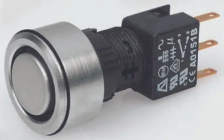 Produktfoto 1 von APEM A1 Druckschalter Blau Beleuchtet Rastend Panel Ø 22 mm, 2-poliger Umschalter / 6A, IP65