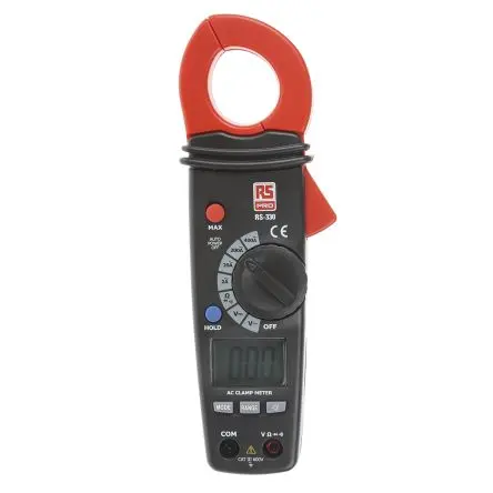 Produktfoto 1 von RS PRO RS330 Stromzange AC Strommesszange 400 A CAT III 600 V ac, 600 V dc, 20 MΩ