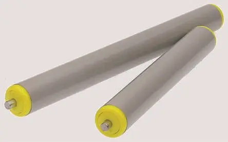 Interroll Kunststoff, Rund Transportrolle Ø 50 mm x 300 mm, Federbelastet Spindel 10 mm, Stahl 330mm