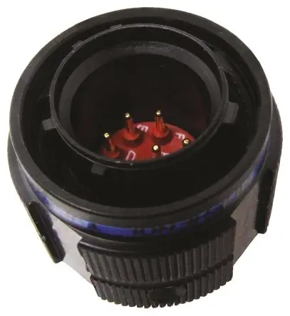 Produktfoto 1 von Amphenol Limited, TV Kupferlegierung MIL-Spec Rundsteckverbinder Gerade, 6-polig, 400 V ac, 500V dc, Kabel, Gehäuse 09