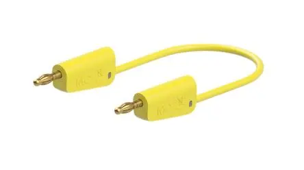 Produktfoto 1 von Staubli Messleitung 19A Stecker, Gelb Polyvinylchlorid-isoliert 50 cm, 30V