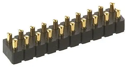 Produktfoto 1 von Preci-Dip Feder-Steckverbinder, 4-polig / 2-reihig, Raster 2.54 mm Raster, Ummantelt