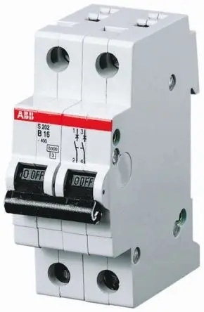 Produktfoto 1 von ABB S200M Miniaturüberlastschalter Typ B, Pol 2-polig 13A 440V ac, Abschaltvermögen 10 kA System Pro M Compact 125 V dc