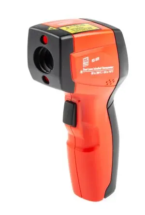 Produktfoto 1 von RS PRO Infrarot Thermometer, -50 °C 12:1, bis 380 °C, ±1 %, Fahrenheit, F, °C