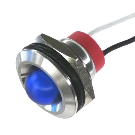 Produktfoto 1 von CML PL19SL Edelstahl-Panel-Leuchte Blau Panel-LED, Draht 12V 19 mm, IP67
