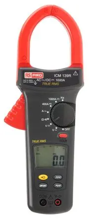 Produktfoto 1 von RS PRO ICM139R Stromzange AC/DC-Stromzange 1000 A CAT IV, CAT III 750 V ac, 1000 V dc / 1000 A dc, 400 Ω,
