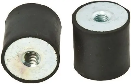 Produktfoto 1 von FIBET Fibet Stahl zinkplattiert, Naturgummi Gummipuffer, Innen-/Innengewinde Puffer M10 130.9 daN, Ø 40 mm x 35 mm, 60