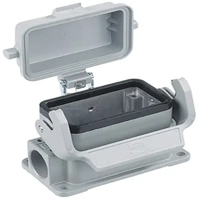 Produktfoto 1 von HARTING Han B Oberflächenmontiertes Gehäuse Einhebel 1, Oberfläche 16B Oberflächenmontiertes Gehäuse, IP65