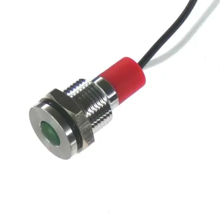 Produktfoto 1 von CML PL10SL Edelstahl-Panel-Leuchte Grün Panel-LED, Draht 12V 10 mm, IP67
