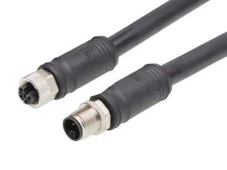 Produktfoto 1 von Brad from Molex 120501 M12 Kabel assembliert Stecker, Buchse 4-polig Buchse/Stecker 12A Kabel IP67