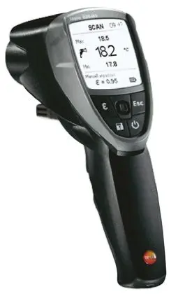 Produktfoto 1 von Testo 835-H1 Infrarot Thermometer, -30 °C 50:1, bis 600 °C, ±1.5 °C, ±1 °C, ±2.5 °C, Celsius, ISO-kalibriert