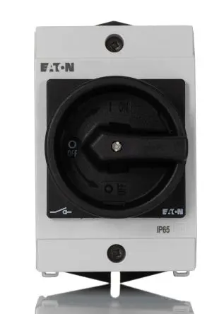 Produktfoto 1 von Eaton T0-3 Trennschalter 5-polig SMD 20A 5.5 kW Schwarz IP65 3-phasig