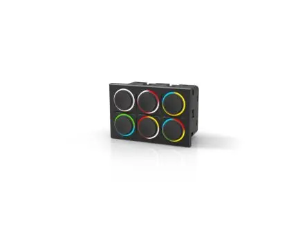 Produktfoto 1 von EAO Tastatur (2 x 3) 6-Tasten J1939 Beleuchtet IP5K4